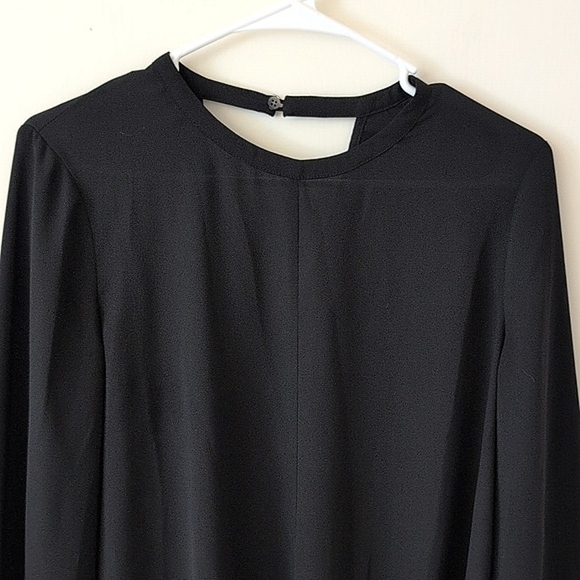 Madewell Womens Medium Long Sleeve Blouse Black Classic Office Contemporary - Picture 3 of 8